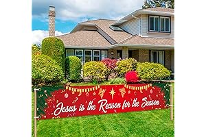 Jesus is The Reason for The Season Sign Banner