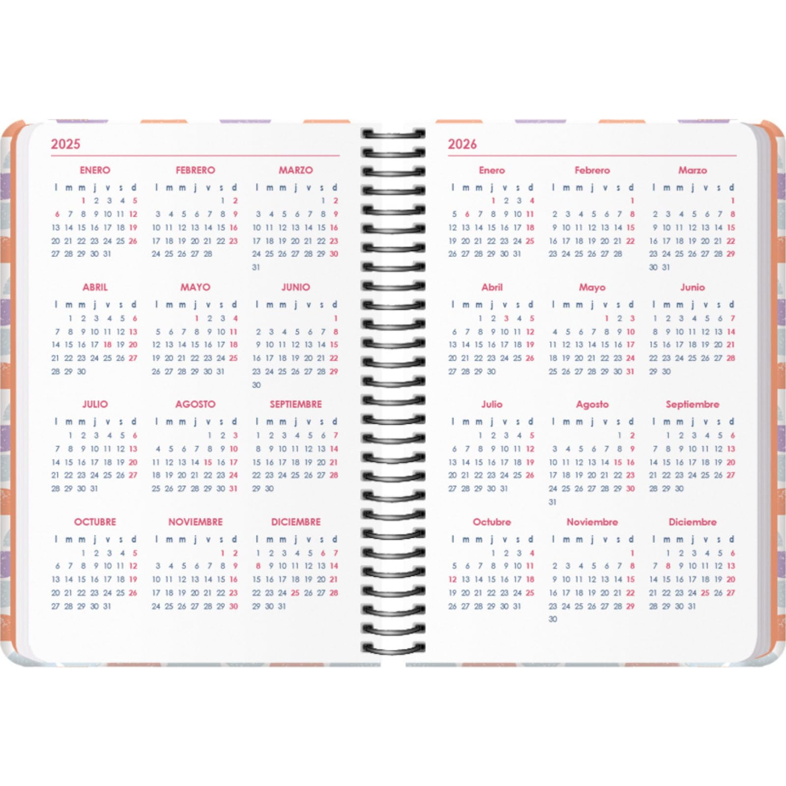 Dohe, Diary 2025, Week View, Pocket Size (8.5 x 13 cm), 12 Months January to December, Hard Cover and Rubber - Image 3