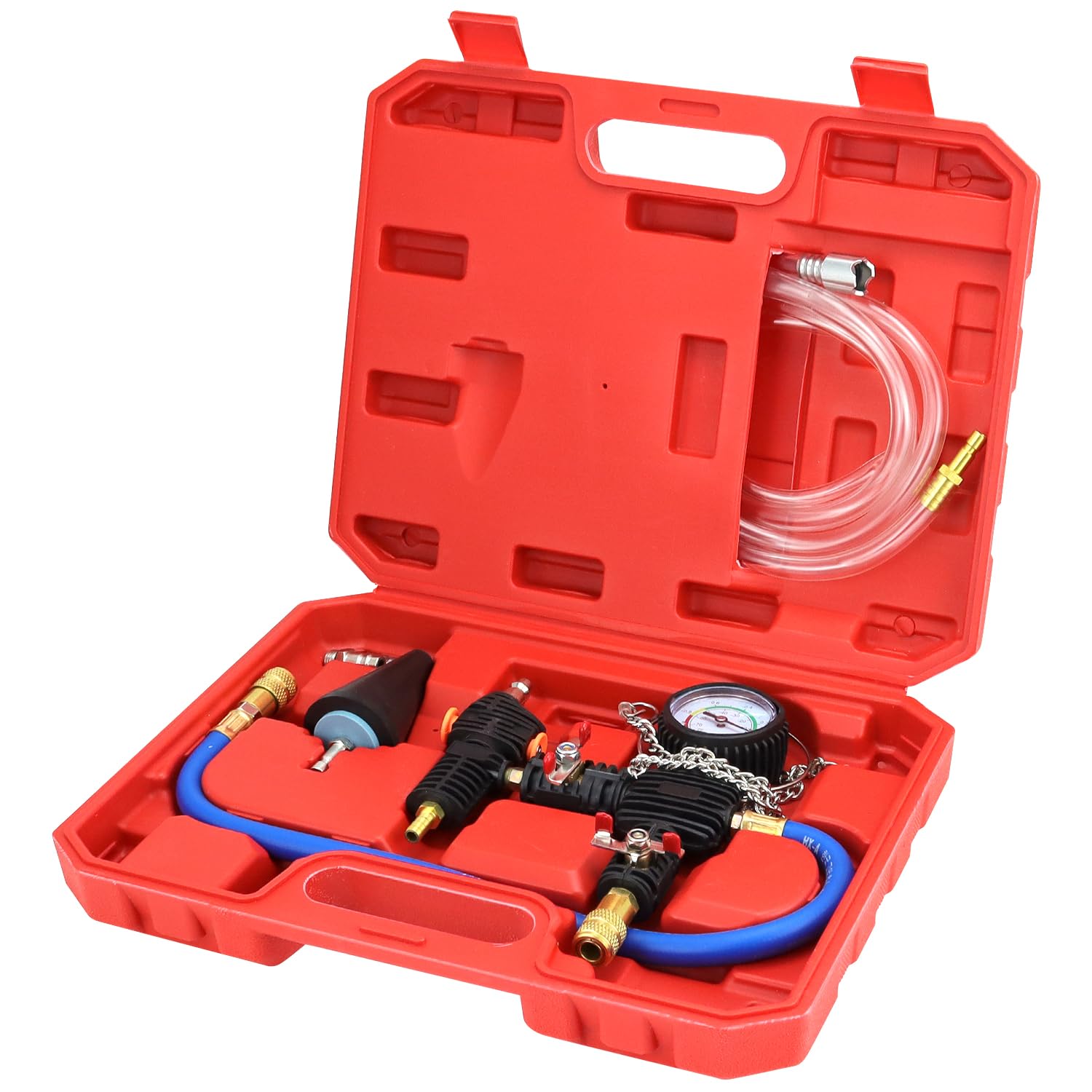 QWORK® Tester di Spurgo del Sistema di Raffreddamento, Ricarica del Liquido di Raffreddamento Attrezzo