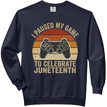 I Paused My Game To Celebrate Juneteenth Gamer Black Boys Comfort Colors Adult Sweatshirt