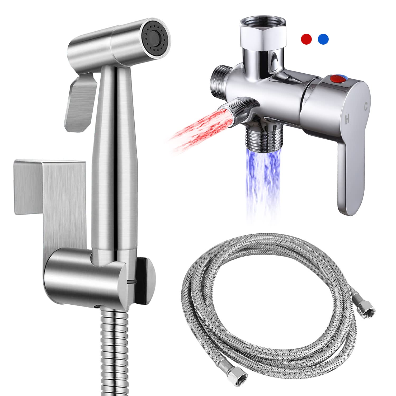 Sneatup Bidet Sprayer Set with Mixing Valve, Warm & Cold Water