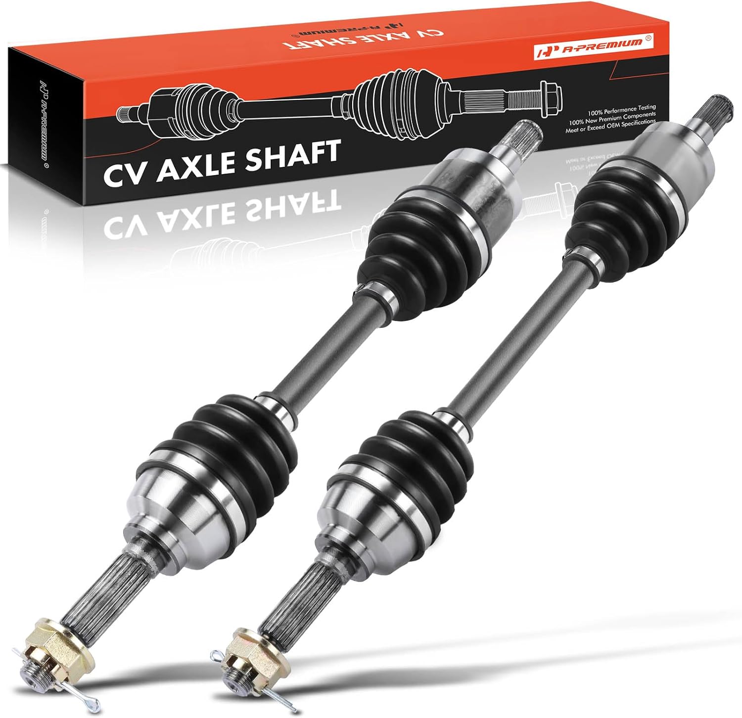 A-Premium Pair (2) Front CV Axle Shaft Assembly Compatible with Suzuki King Quad 400 2008-2021, Driver and Passenger Side, Replace# 54902-27H00, 54902-27H01