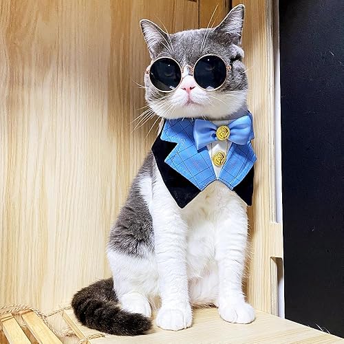 Miniatura 2 de Esmoquin para perro, bandana formal de boda para gato, collar de perro con pajarita, disfraz de cumpleaños de gato, atuendo de boda, traje de San
