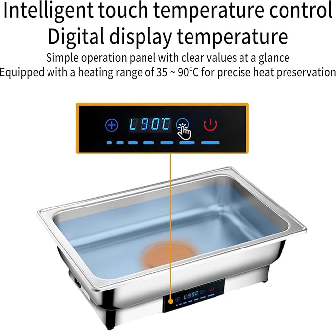 Olla eléctrica buffet con tapa transparente, doble compartimento miniatura 5