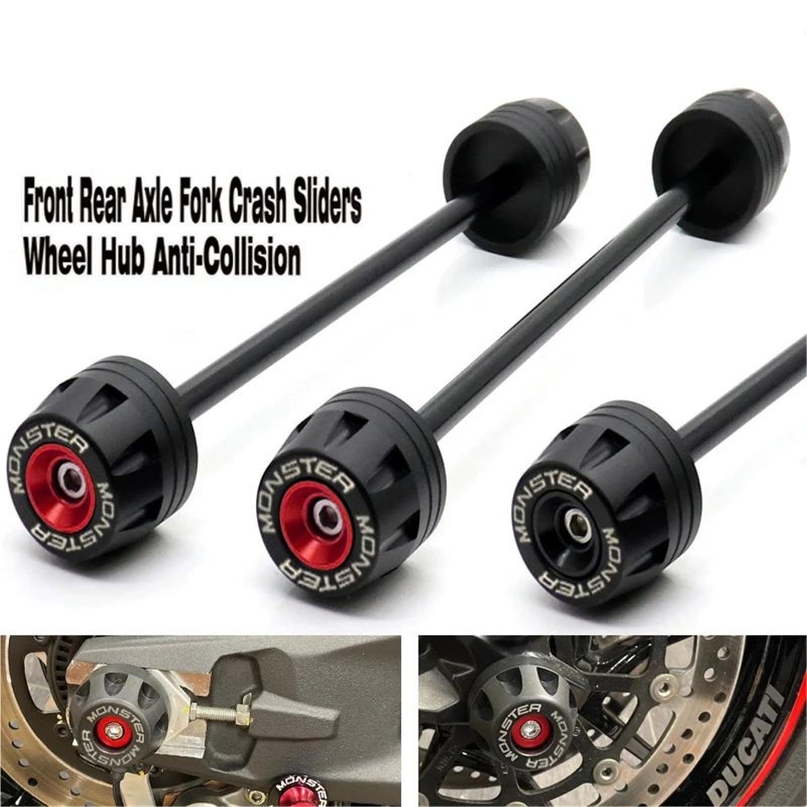 Widelec Tylnej Osi Przedniej Crash Slider Pasuje Do DUCATI MONSTER 950 937 2022 Ochraniacz Koła Motocykla MONSTER950 MONSTER937 2021 Część(Gold)