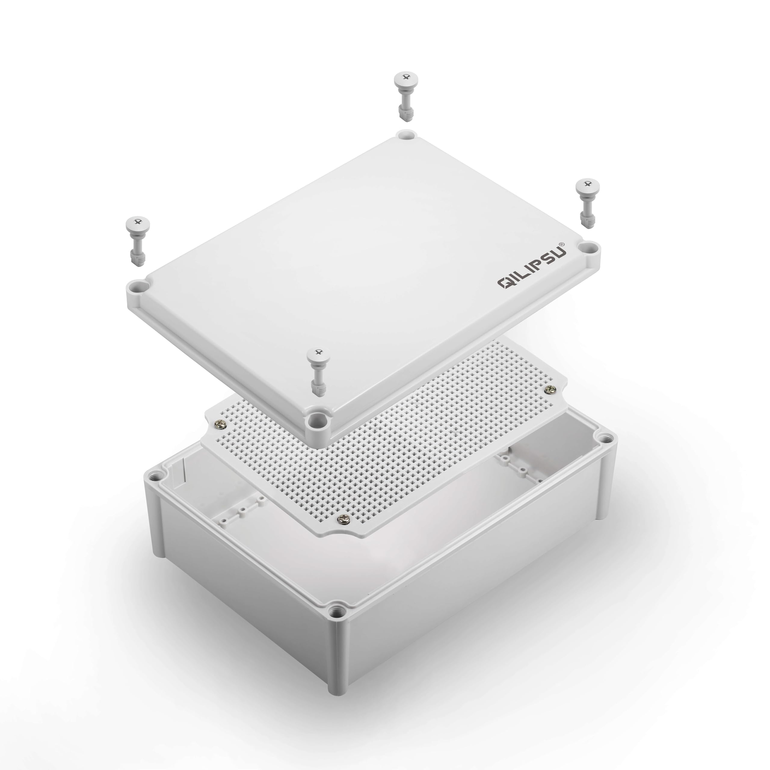 Boîte de jonction ABS QILIPSU étanche avec couvercle gris pour installations de dérivation