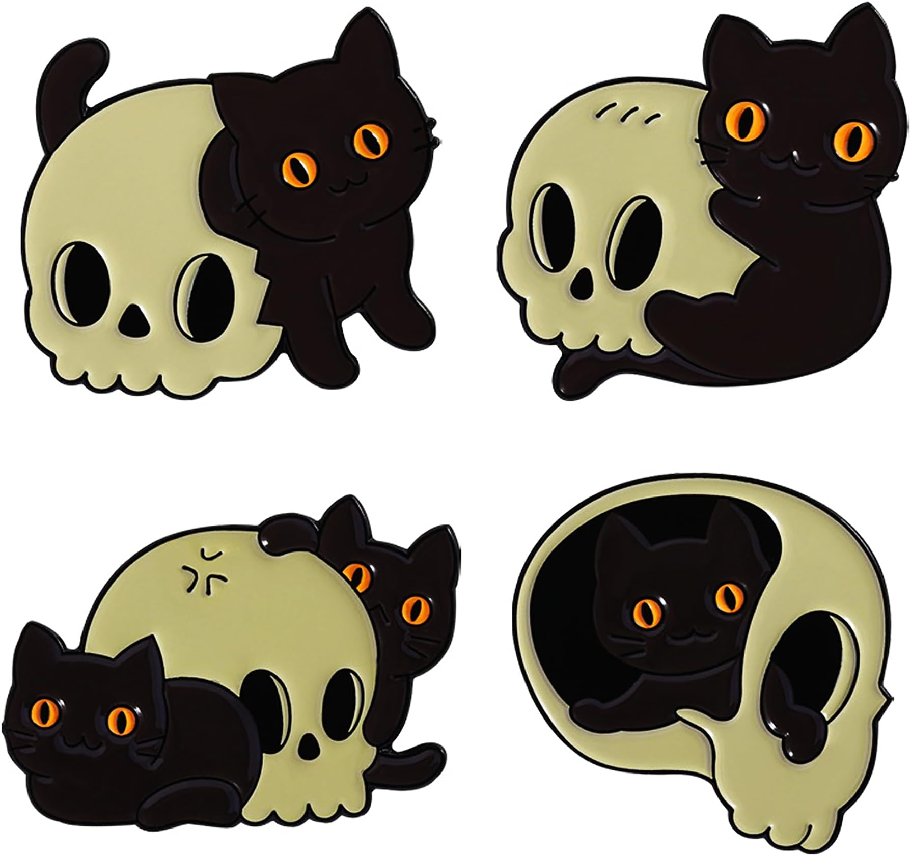 Enamel Pins Set,Funny Brooch Pins for Backpack Jacket Clothes,Cartoon Lapel Badges,Button Aesthetic Pins Bulk