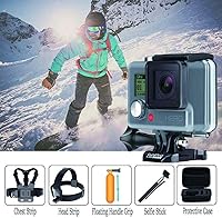 Vista 2 de Navitech Kit combinado de accesorios para cámara de acción 18 en 1 con funda EVA compatible con GitUp Gitup Git2 Novatek 96660 1080P WiFi 2K