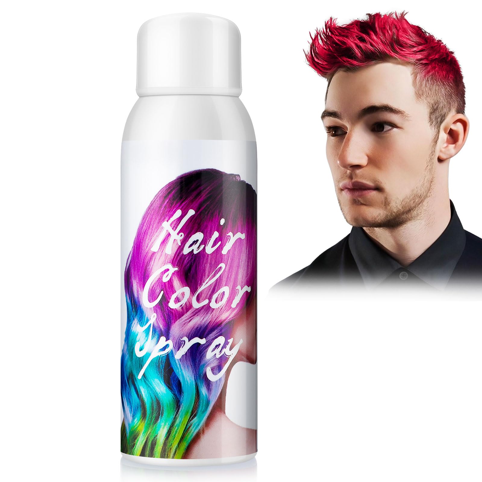 Red Hair Colour Spray, Temporary Coloured Hairspray, Washable One Time Hair Dye Spray for Party Fancy Dress Cosplay Halloween, Fast Dyeing, Suitable for Many Hair Types of Kids Adults- 100ml