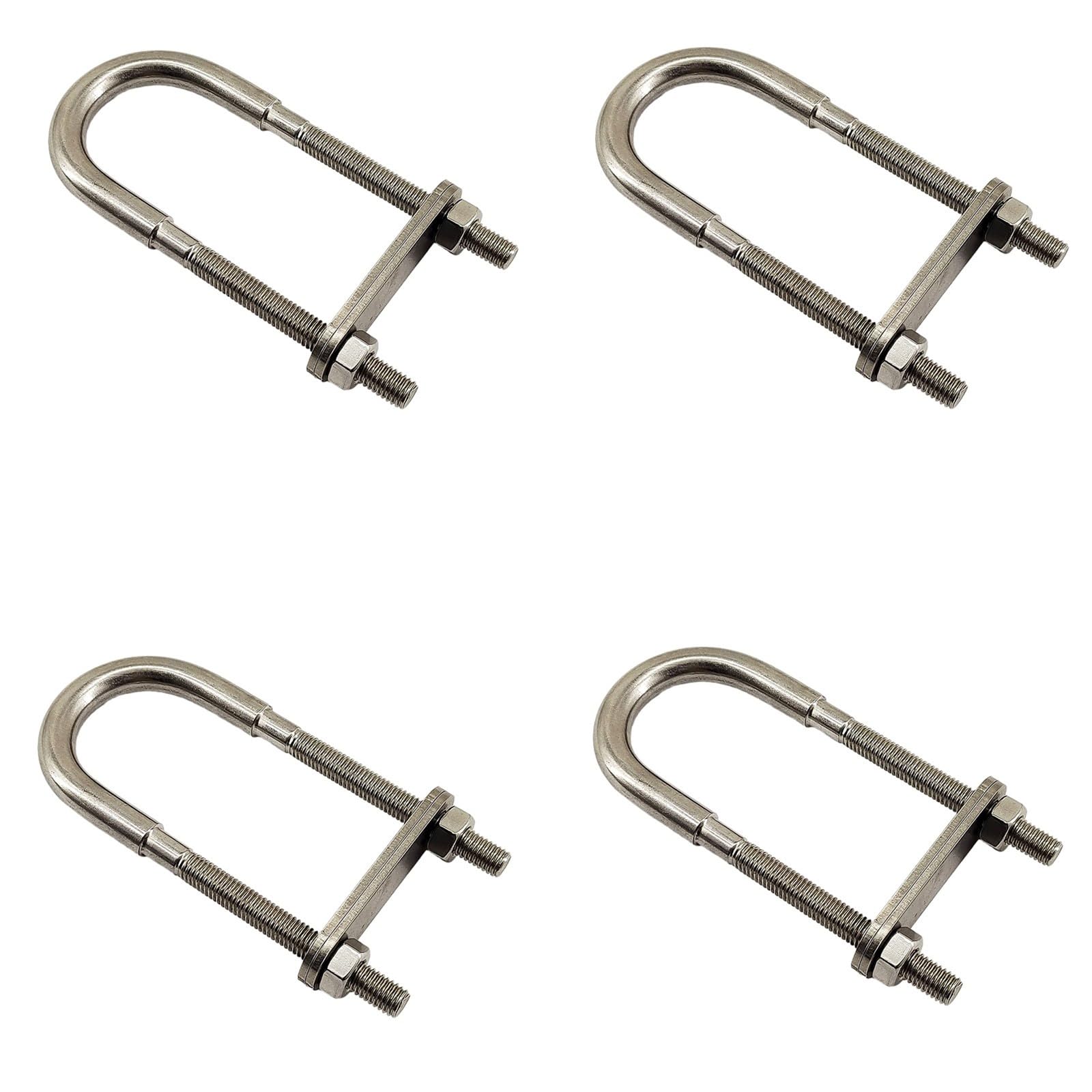 4pcs M8*100 304 Stainless Steel U Bolt with Nuts and Washers/Boat Accessories/Yacht U-shaped bolts/Brackets