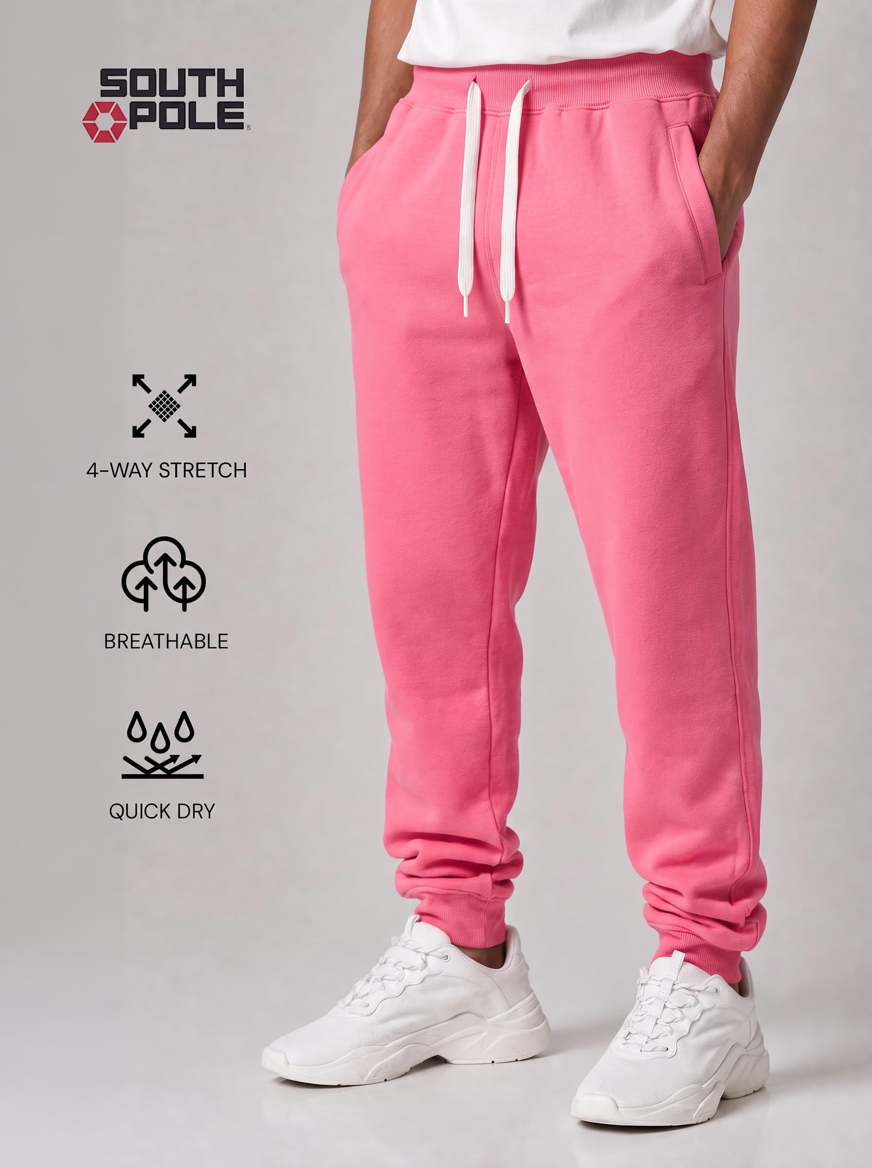 Southpole Basic Active Fleece Jogger Spodnie - Regularne I Duże I Wysokie Rozmiary - Spodnie dresowe Mężczyźni