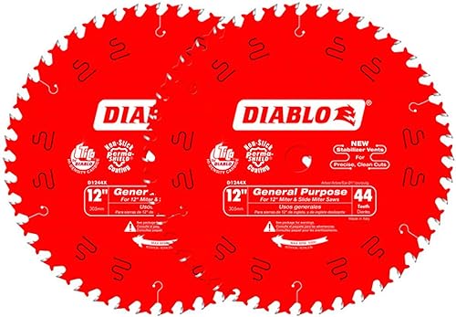 Diablo Hoja de sierra circular de carburo de uso general con revestimiento antiadherente Perma-Shield, ideal para proyectos de corte cruzado o