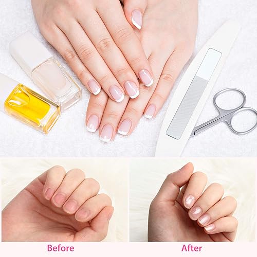 Miniatura 3 de 8 unidades de limas de cristal natural para uñas con estuche para uñas naturales