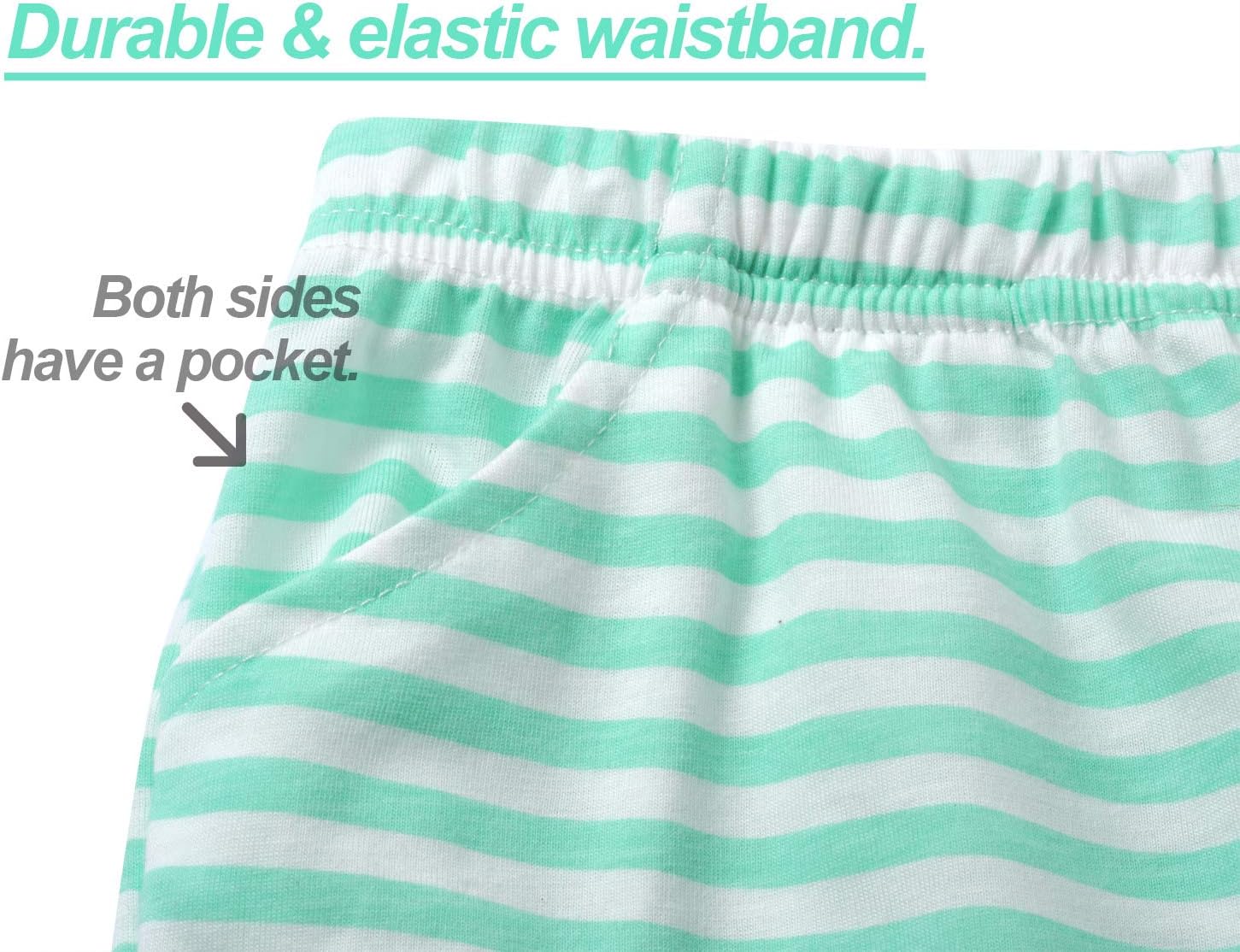 Cozchique Summer Pajamas for Girls – Stripe & Glittering Heart PJS Pal Cute Jammies Set Big Kids Size 4T-18 - Image 6