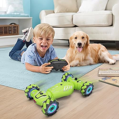 Miniatura 6 de Dysaim Gesture RC Car, regalos de cumpleaños para niños de 6 a 12 años de edad, auto de control remoto 4WD, rotación de 360, transformación, deriva