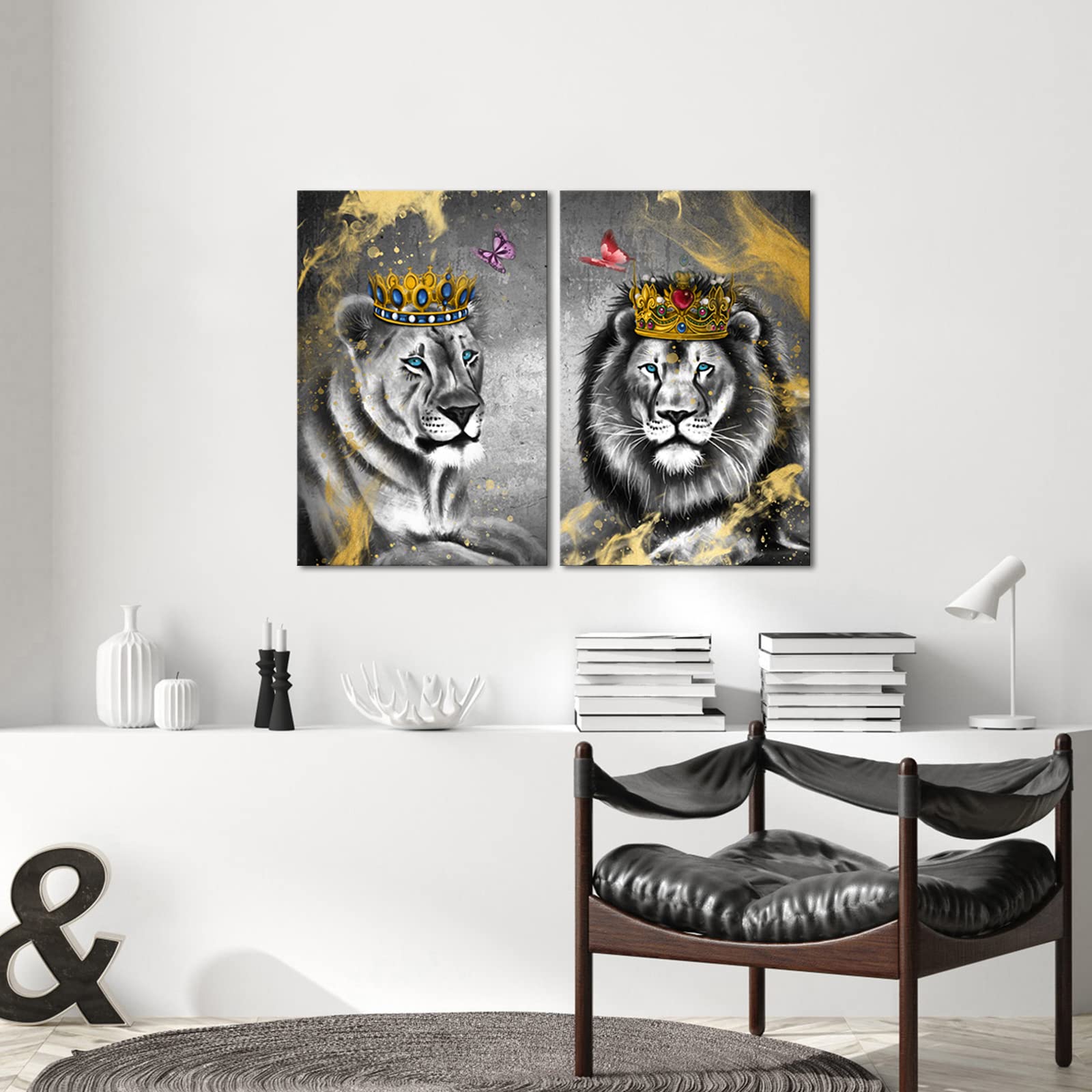 Print on Canvas Lion painting Lion King print of original