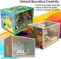 Vista 5 de iLAND Caja de Diorama de Madera Grande Cajas de Exhibición para Figuras Coleccionables Miniaturas y una Caja de Habitación de Casa de Muñecas Sin