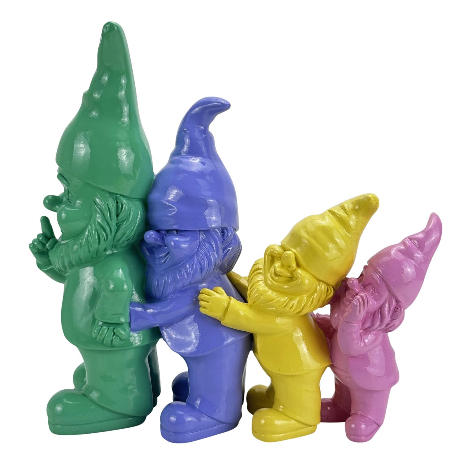 Gartenfiguren für draußen lustige Gartenzwerge, Wichtel Polonaise - Bunte Moderne Deko Figuren - wetterfest - 23 oder 30 cm groß (30 cm)