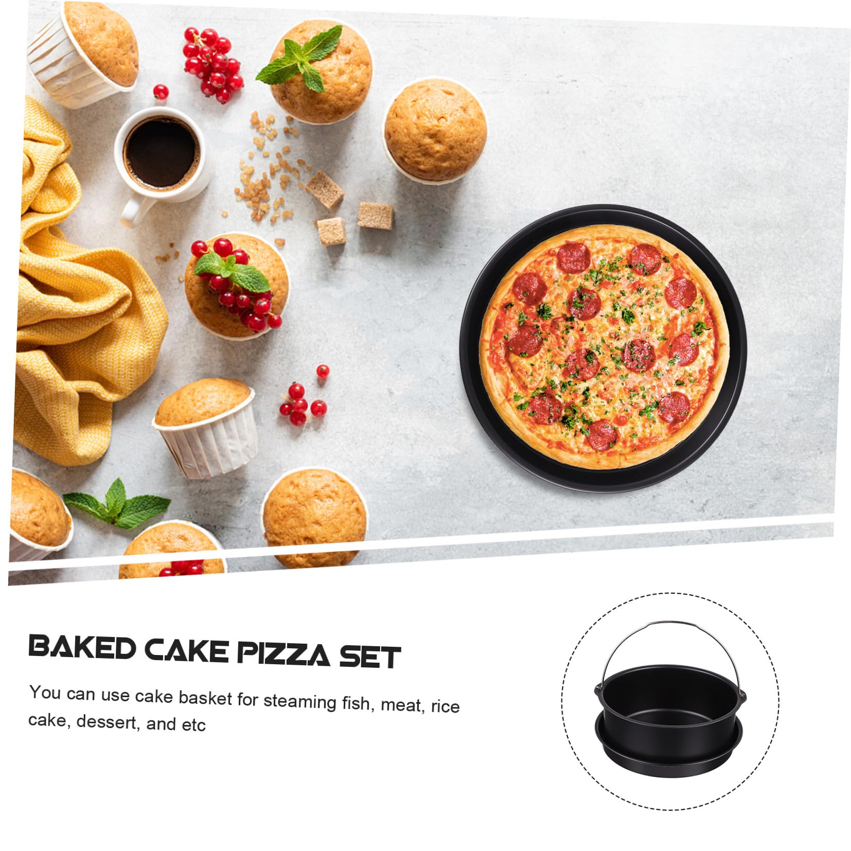 Accesorios para Freidoras de Aire con Barril de Pastel y Pizza