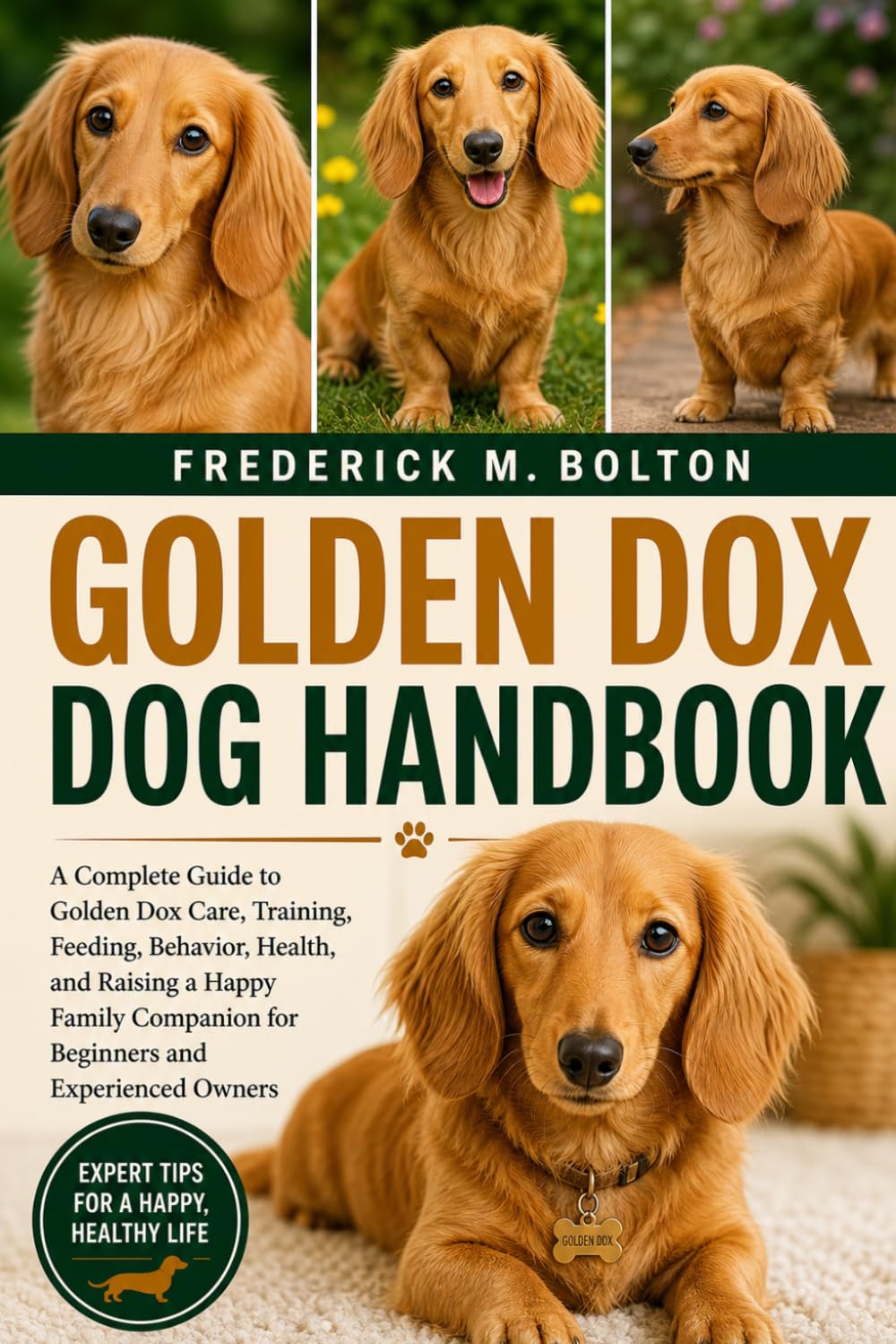 GOLDEN DOX DOG HANDBOOK: A Complete Guide to Golden Dox Care, Training, Feeding, Behavior, Health, and Raising a Happy Family Companion for Beginners and Experienced Owners
