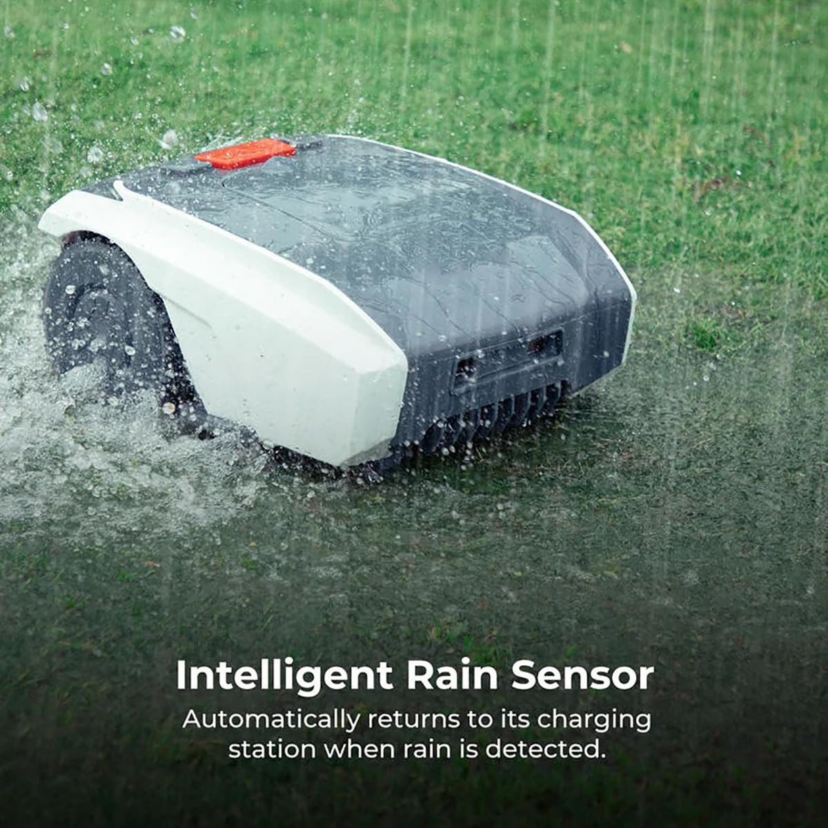 Cortacésped Robótico para Jardín de hasta 1000 m², Orugas Paralelas, Estación de Carga Incluida, Control APP,Robot Cortacésped de 4,4 Ah Ancho de Corte 19 cm,Altura de Corte 20-55mm, Pendiente 33%