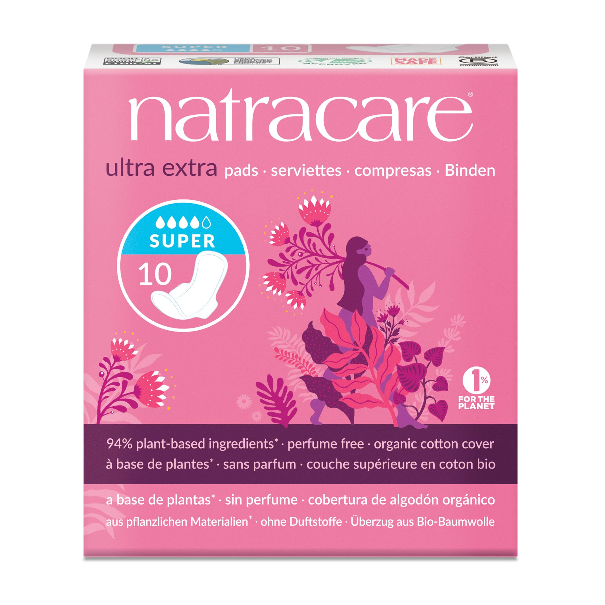 NATRACARE Ultra Extra Pads Super 10 (12 sztuk)