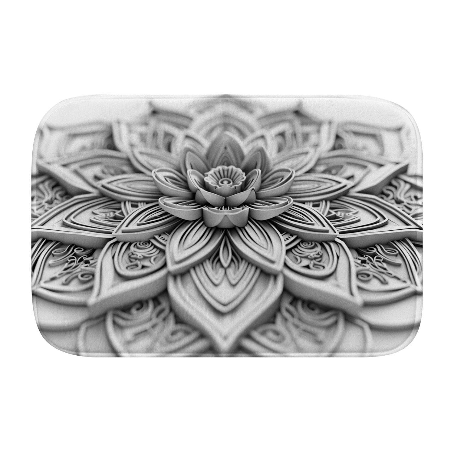 Tapis de bain en mousse à mémoire de forme 3D Générique Fleur taille L