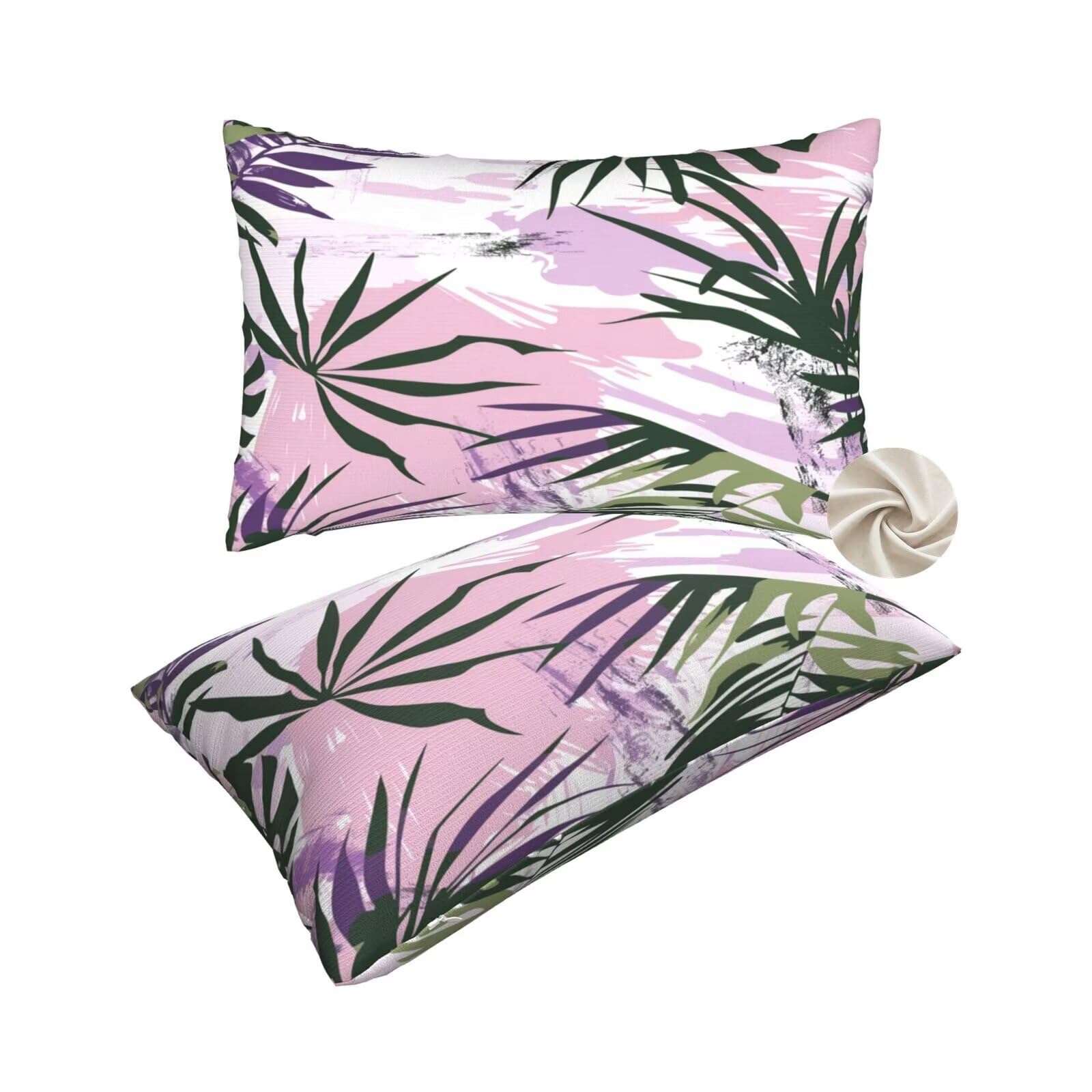 Housses de coussin 50x80 cm rose pour rénover facilement vos vieux lits