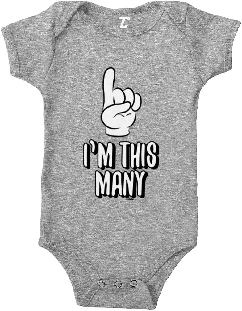 I'm This Many 1 - One Year Old Birthday Bodysuit