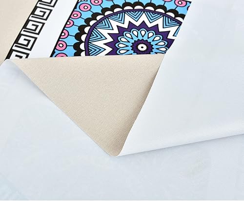 Miniatura 6 de Zobesta Manteles de vinilo azul para mesas rectangulares, mantel impermeable de plástico y PVC, mantel impermeable para mesas rectangulares de 8