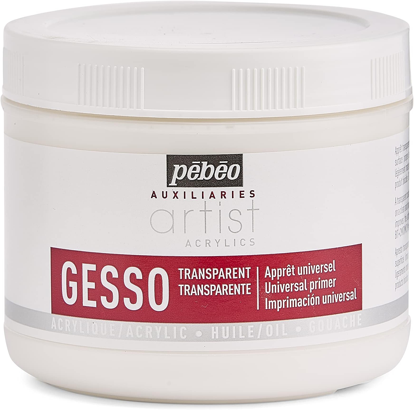 Liquitex Acrylic Gesso Surface PrepClear 8Oz Amazon.co.uk Home