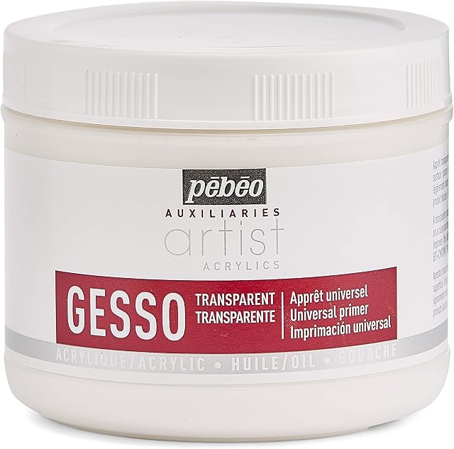 Pebeo 523850 500 ml Gesso, Transparent