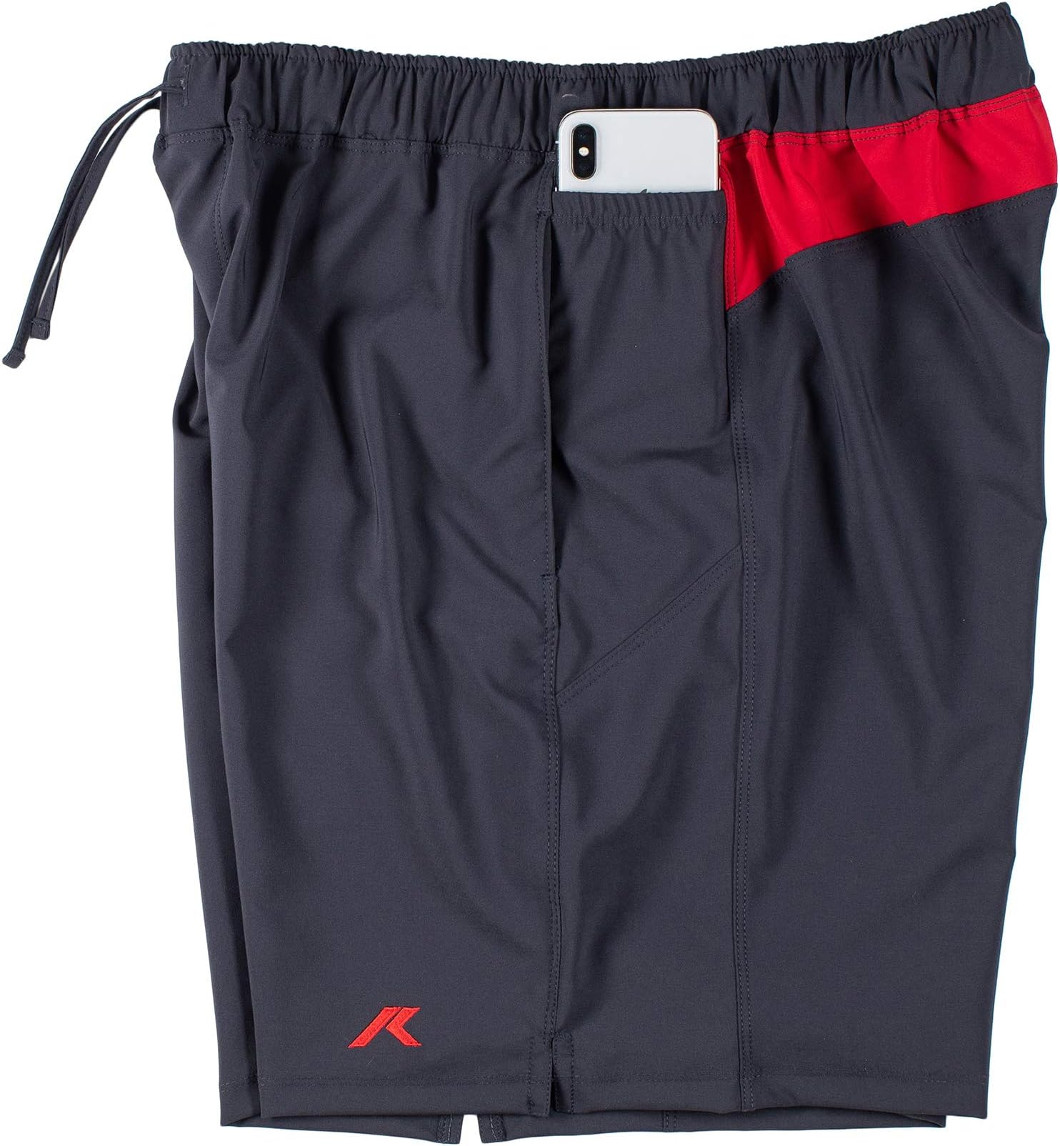 Kippo Men's Running Shorts Phone Pockets for Crossfit Workout Training Gym