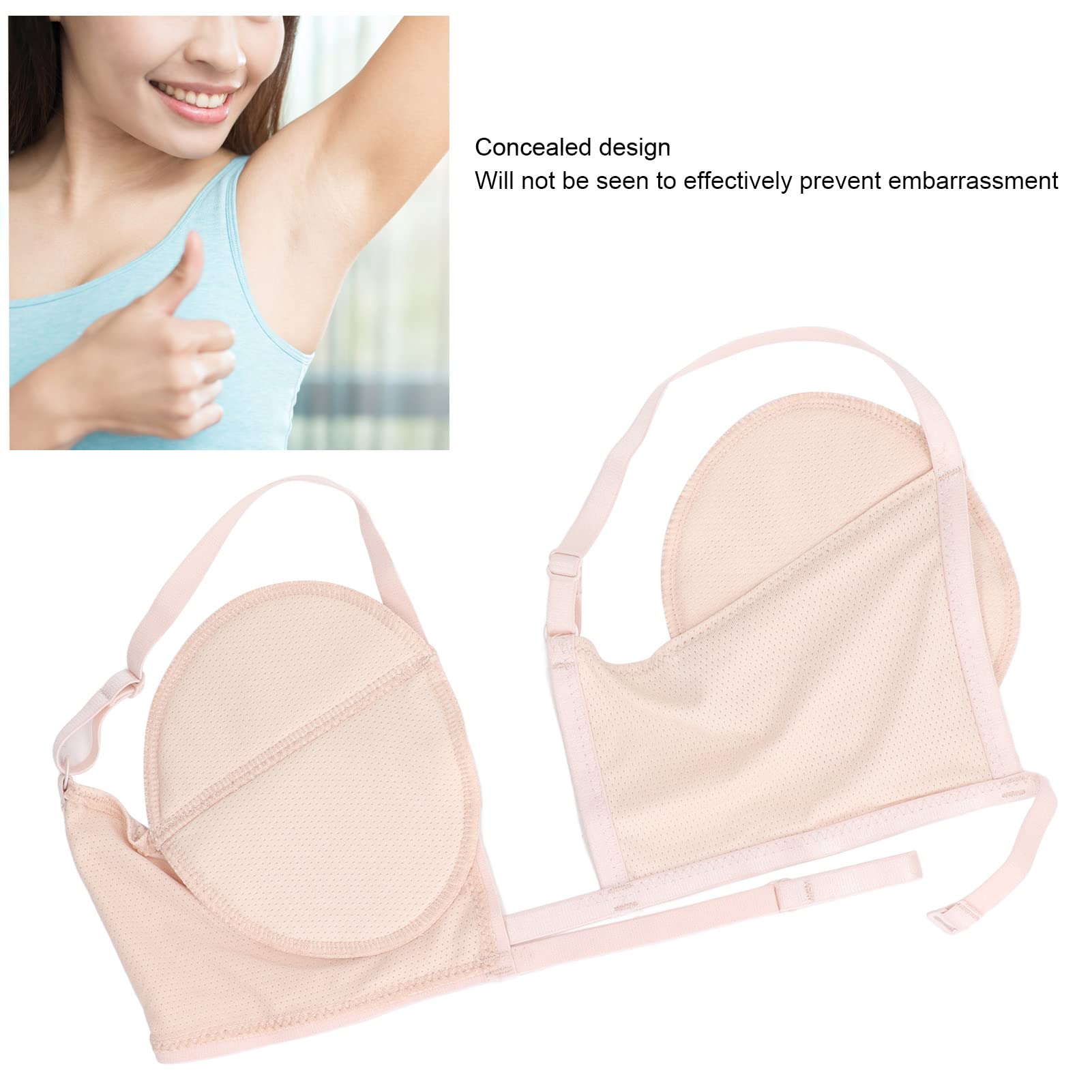 Underarm Sweat Pads for Women Skin Color Breathable Underarm Sweat Vest - Image 3