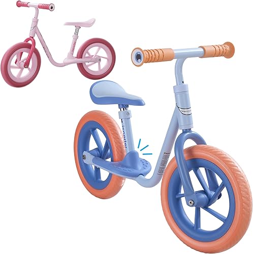 iSporter - Bicicleta de equilibrio para niños de 2 años de edad de 2 a 5 años, bicicletas de empuje de regalo, bicicleta de entrenamiento sin