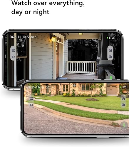 Miniatura 3 de LongPlus Cámara de seguridad inalámbrica para exteriores, cámaras de seguridad inalámbricas para exteriores, visión nocturna a color Full HD, cámara