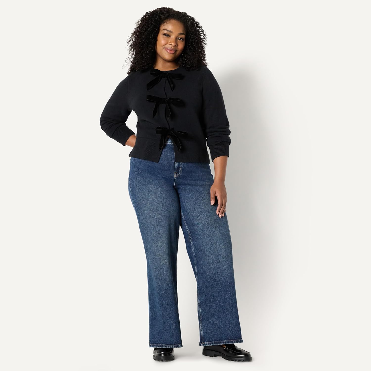 Amazon Essentials (Demi's Pick) Women's Regular-Fit Long-Sleeve Tie Front Cardigan with Bows - Image 8