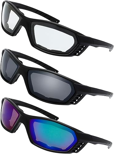 Miniatura 1 de Anteojos de motocicleta con marco acolchado, lentes con bloqueo total de UVB, para actividades al aire libre