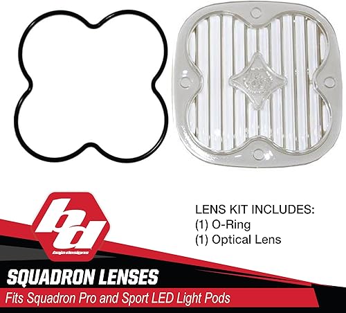 Miniatura 3 de Baja Designs Kit de lentes para Squadron Pro y Sport LED - Lente óptica con junta tórica de silicona, fácil instalación, impermeable, a prueba de