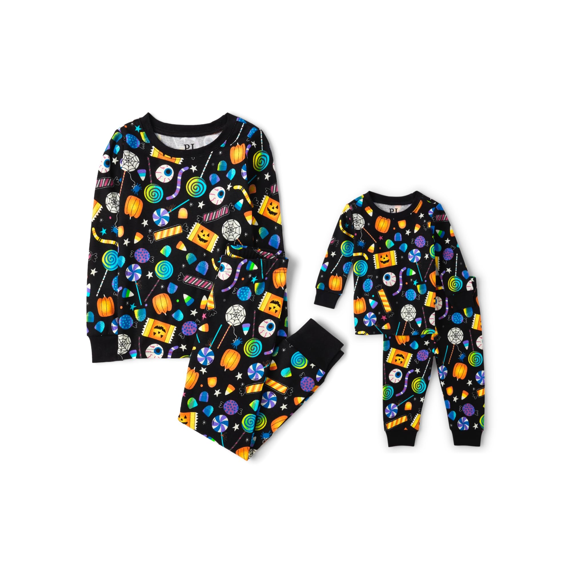 The Children's Place Baby and Kids' Sibling Matching Halloween and Holiday Pajama Sets, Cotton