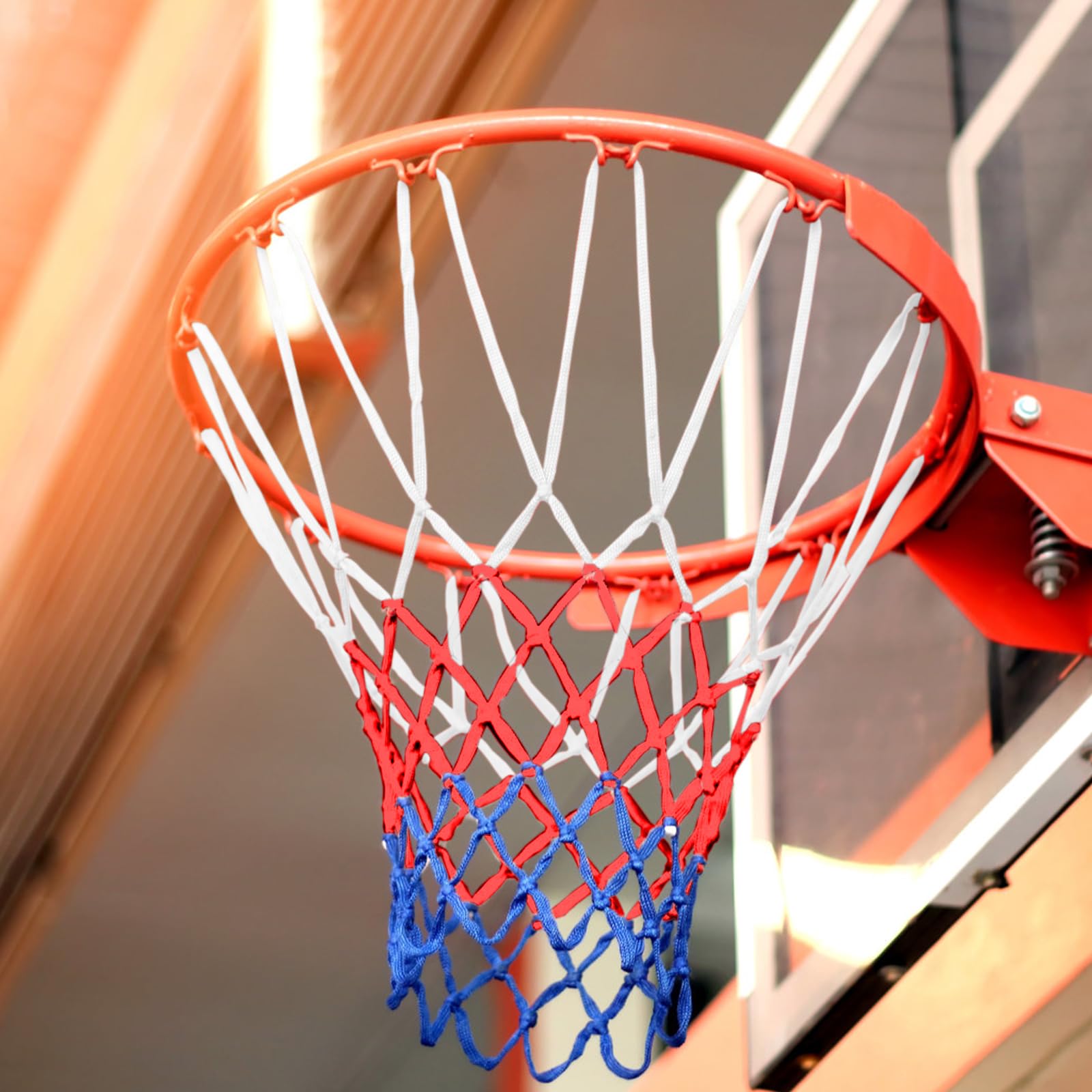 Scettar 5 Pezzi Rete da Basket,4mm Rete Canestro Basket Esterno Rimovibile,Retina Canestro Basket in Nylon,Retina Basket per Campi Scolastici, Basket, Interni ed Esterni