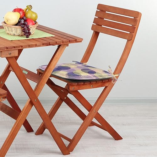 Vista 78 de Lunarable Orient - Cojín de asiento para silla, curlicues florales orientales con elementos artísticos venecianos, hojas de follaje, damasco a