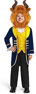 Spooktacular Creations Prince Costume for Boys, Blue Prince Charming Outfit with Beast Hood for Kids Halloween Dress up and Costume parties-M