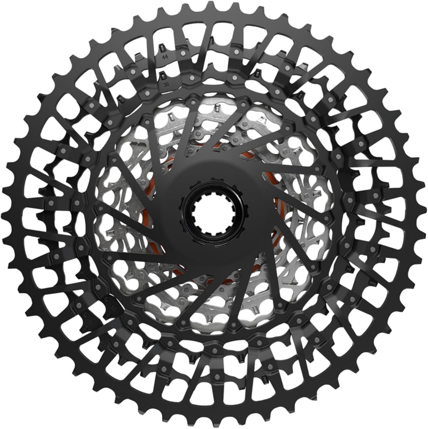 SRAM GX Eagle T-Type XS-1275 Cassette - 12-Speed, 10-52t, for XD Driver, Black/Silver or Silver/Silver