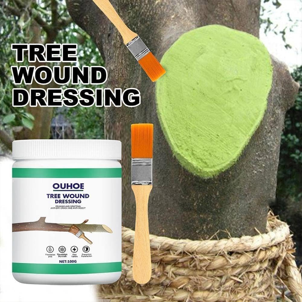 Crème Cicatrisante Pour Arbres – Scellant Greffage & Élagage 250g/500g, Protection Rapide Plaies & Coupes, Avec Pinceau