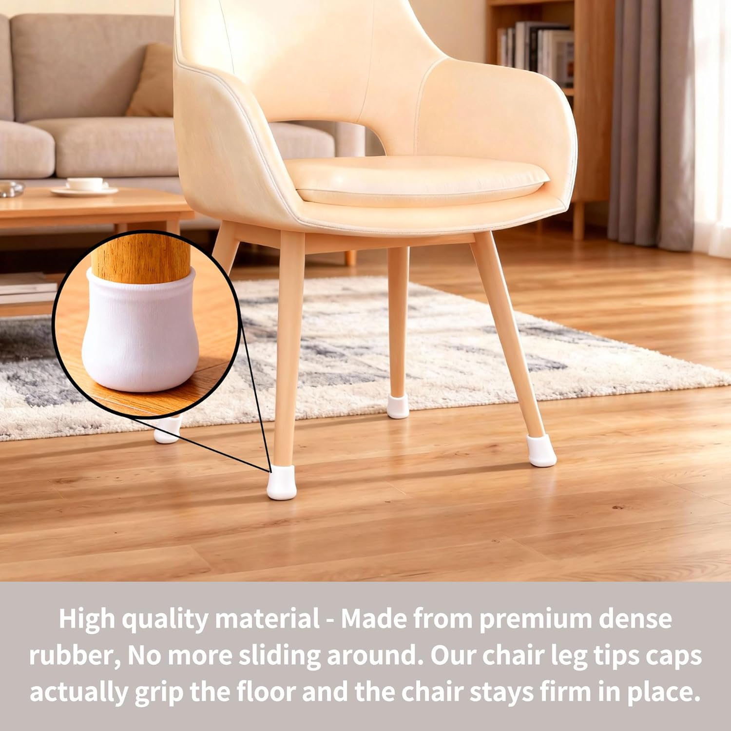 Noise Reduction Chair Socks, Felt Bottom Glides for Quiet Floor Protection