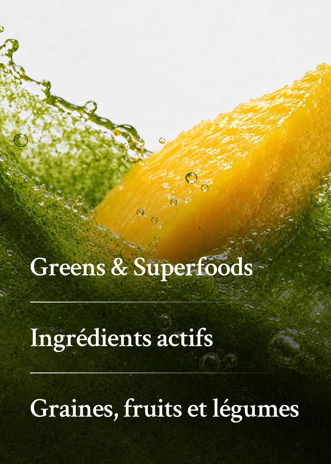 Intenson Green Formula Mango, Super Greens en Poudre, Mélange de Superaliments avec Chlorella, Spiruline, Ashwagandha, OPC et Moringa, Sans Sucre, Naturellement Sucré, Boisson Fonctionnelle, 300 g