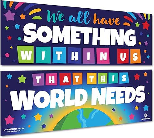 Miniatura 9 de Sproutbrite Decoraciones para el aula, carteles para profesores, tablón de anuncios del equipo y decoración de pared para temas de preescolar,