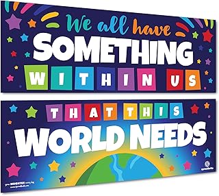 Sproutbrite 13.5" x 39" Classroom Decorations - Banner and Poster for Teachers - Bulletin Board and Wall Decor for Pre School, Elementary and Middle School