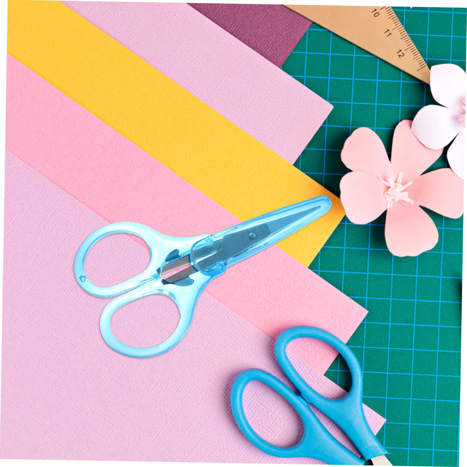 Gadpiparty 5 Ensembles Ciseaux Avec Couverture Protectrice Ciseaux De Bricolage De Tissu Couture De Bureau Outils De Coupe D'artisanat 2 Pièces * 5